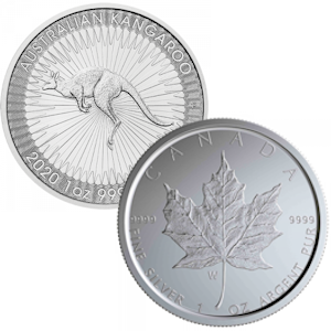 1oz Kangaroo Maple Silver coin